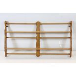 Ercol Golden Dawn Blonde Elm and Beech Plate Rack, model 268, 46cm long x 57cm high