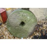 Weathered Stone Millstone, 56cm diameter