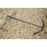 Large Cast Iron Anchor, 115cm high