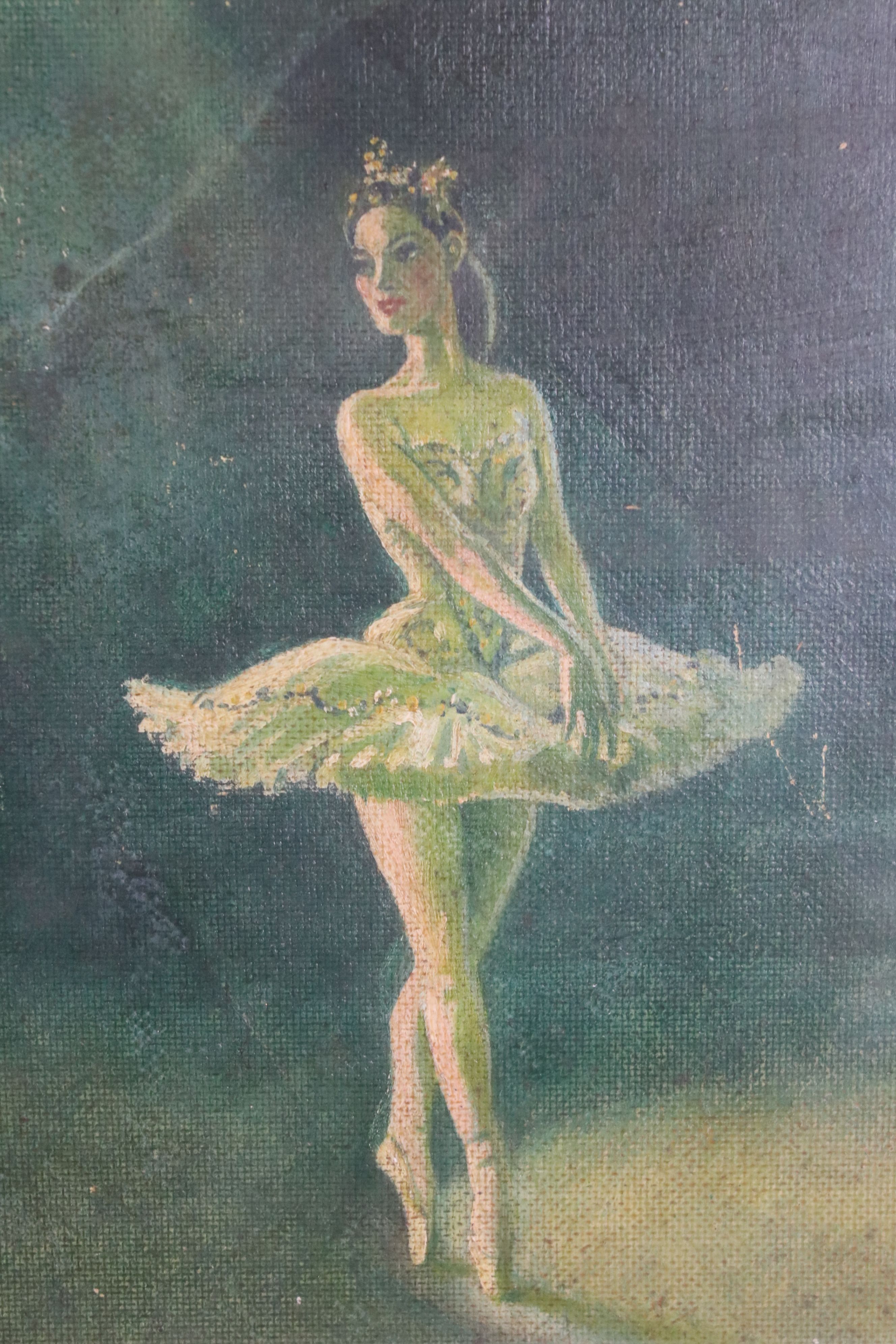 Oil on Board of a scene from the ballet Sleeping Beauty ' Aurora Dance ' indistinctly signed, 43cm x - Image 3 of 7