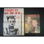 Memorabilia - Sex Pistols Anarchy In The UK 1976 fanzine. Some discolouration, has been folded