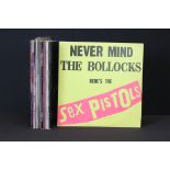 Vinyl - 17 Punk & New Wave LPs & 6 12" singles including Sex Pistols Never Mind The B*llocks (A5 /