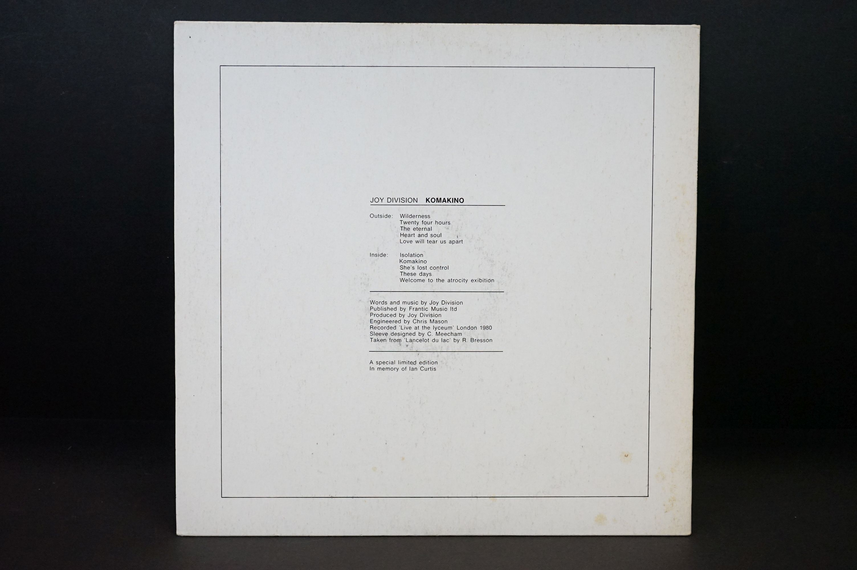Vinyl – 2 rare Joy Division private pressing albums to include Joy Division – Komackino (Original - Image 7 of 12