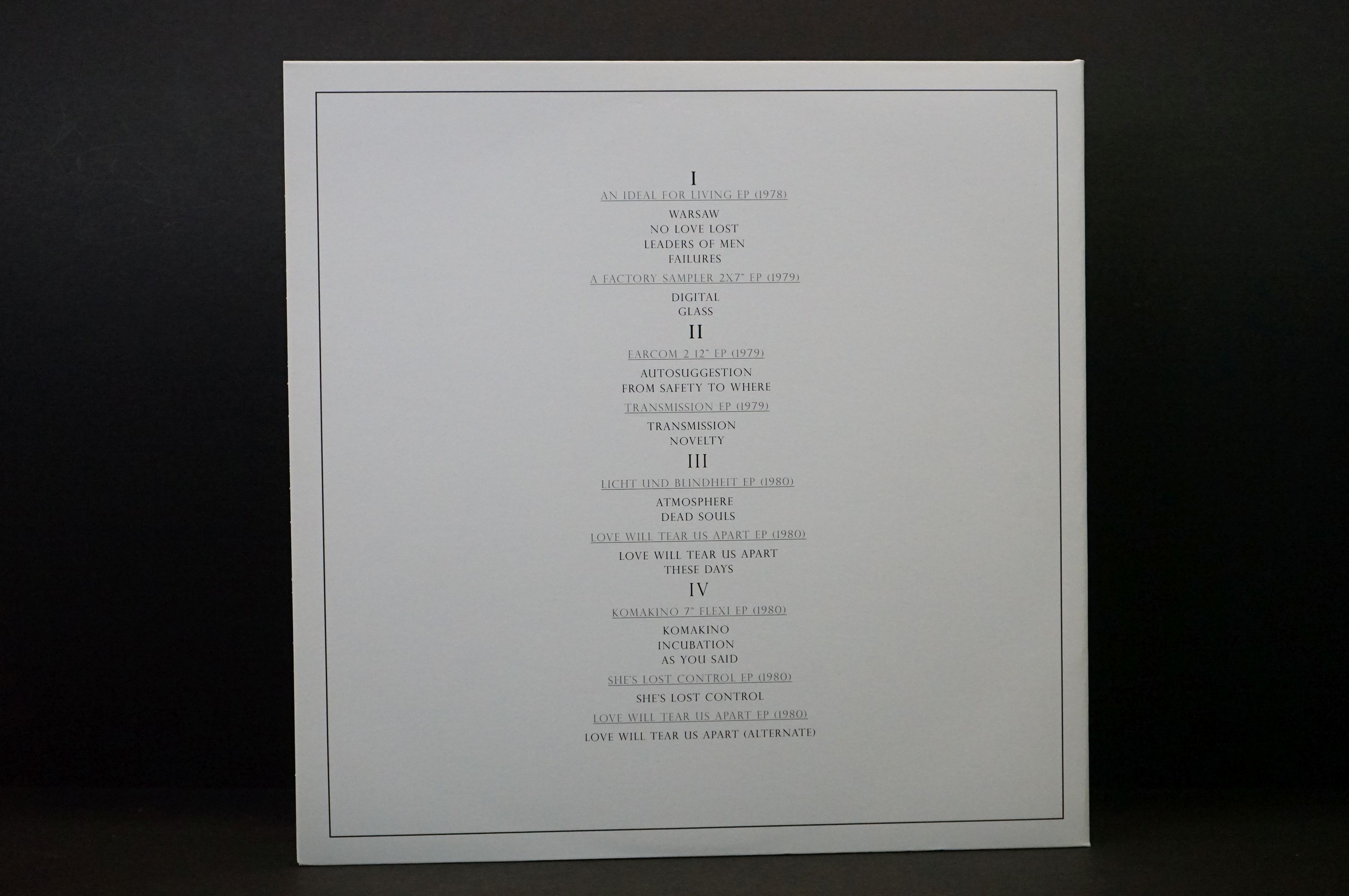 Vinyl – 2 rare Joy Division private pressing albums to include Joy Division – Komackino (Original - Image 12 of 12