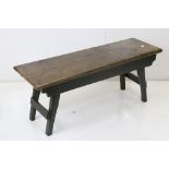 Rustic heavy oak window bench, 105cm long x 44cm high