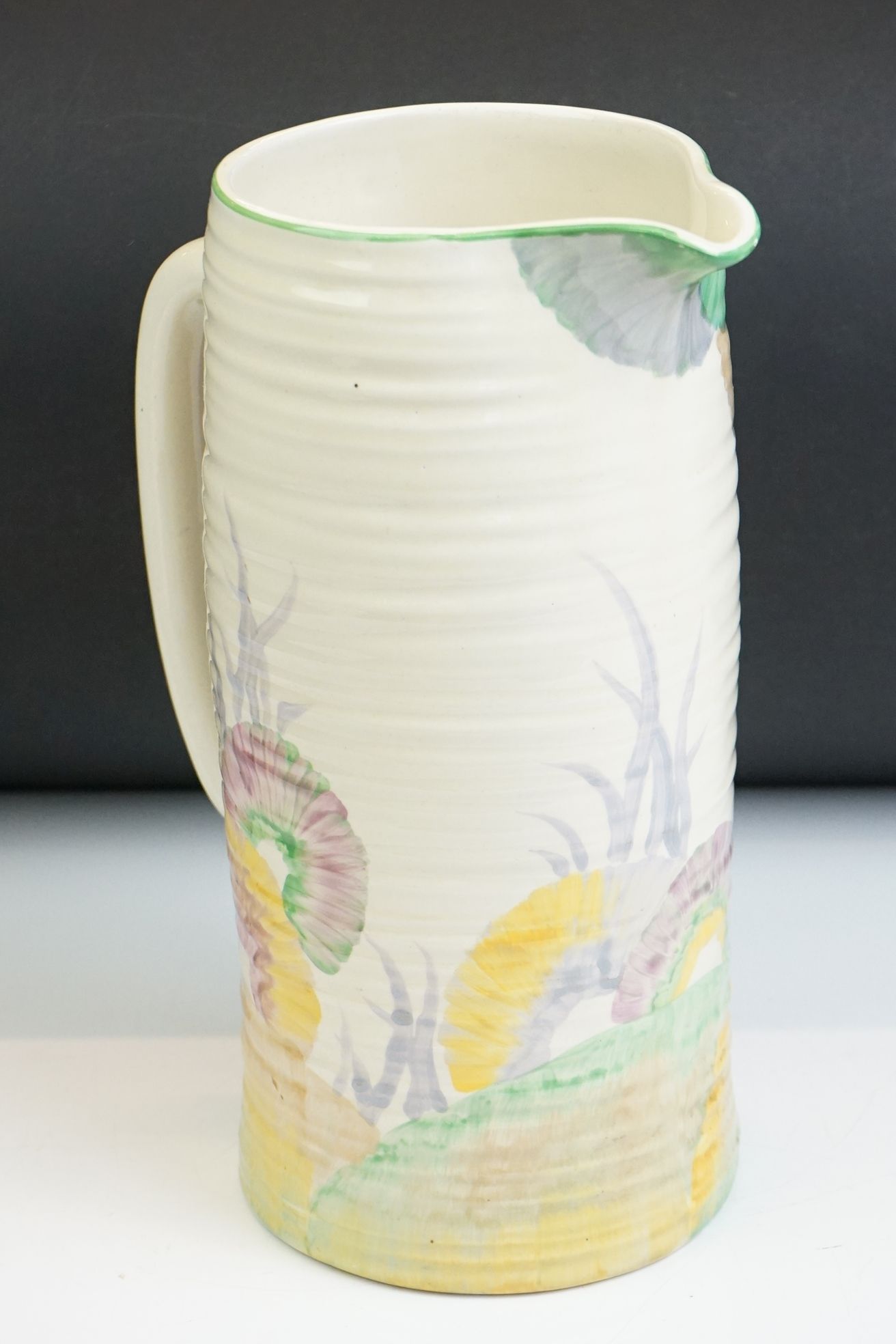 Clarice Cliff for Newport Pottery - A large Bizarre Range ' Rhodanthe ' pattern beer or lemonade - Image 6 of 10