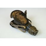 Brass cased powder flask with miniature telescope