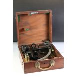 19th century Brass and Iron Vernier Sextant by J B Dancer of Manchester with associated
