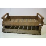 Two Vintage Wooden Apple / Fruit Crates, one stamped F S Toulson, 76cm long