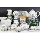 Collection of Portmeirion ' Botanic Garden ' Ware including Boxed Teapot, Boxed Jug, Boxed Vase, 3 x