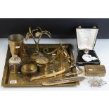 A group of mixed collectables to include a World War One Princess Mary gift tin, christening set and