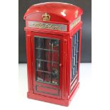 Novelty Telephone in the form of a Red Telephone Box, 47cm high