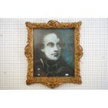 Oil Painting Portrait of Napoleon, 68cm x 58cm, ornate gilt effect framed and glazed