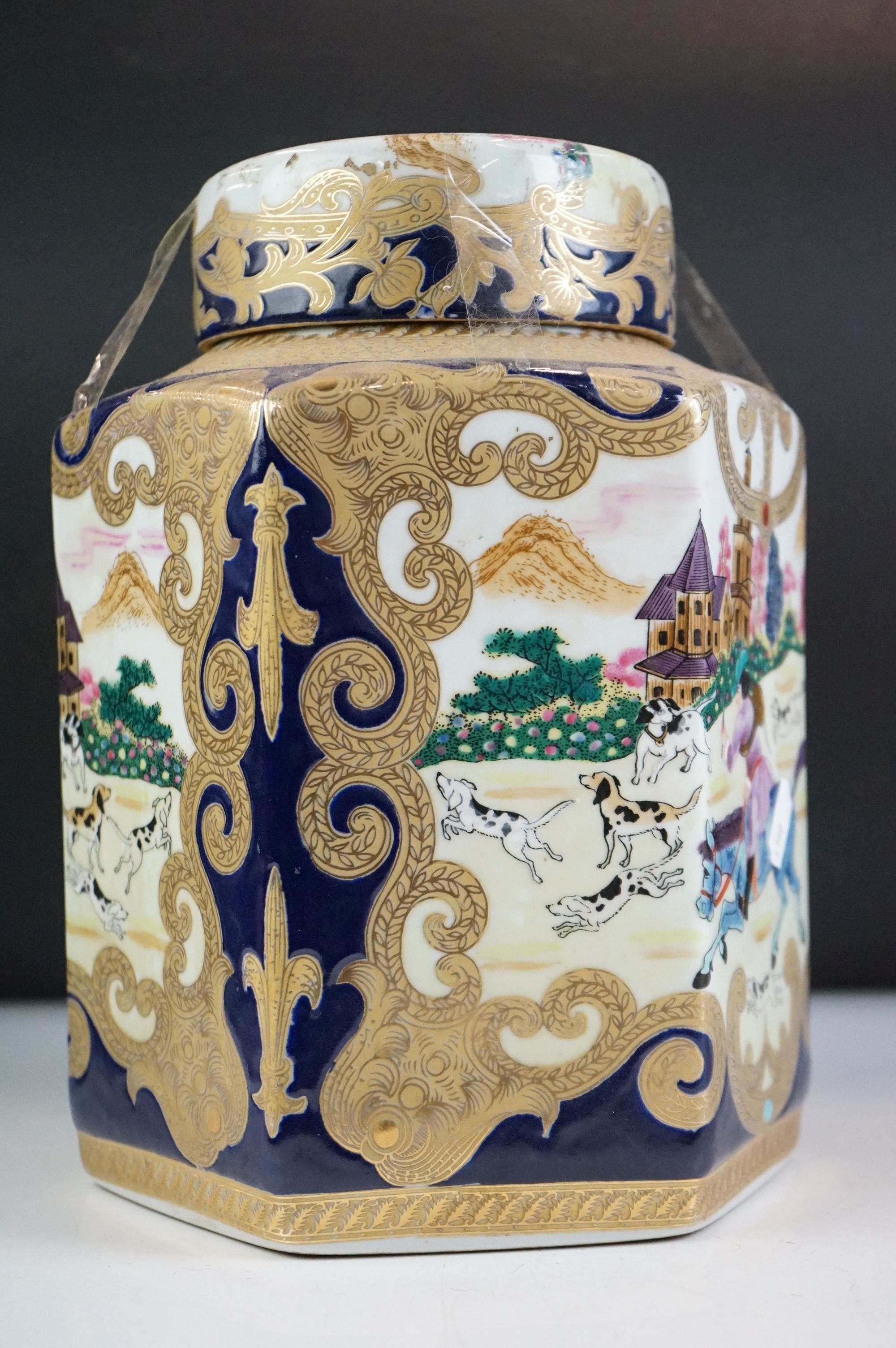 Samson of Paris Tankard, 14cm high together with a Minton Jardiniere, 19th century Urn & Lid hand - Image 4 of 16