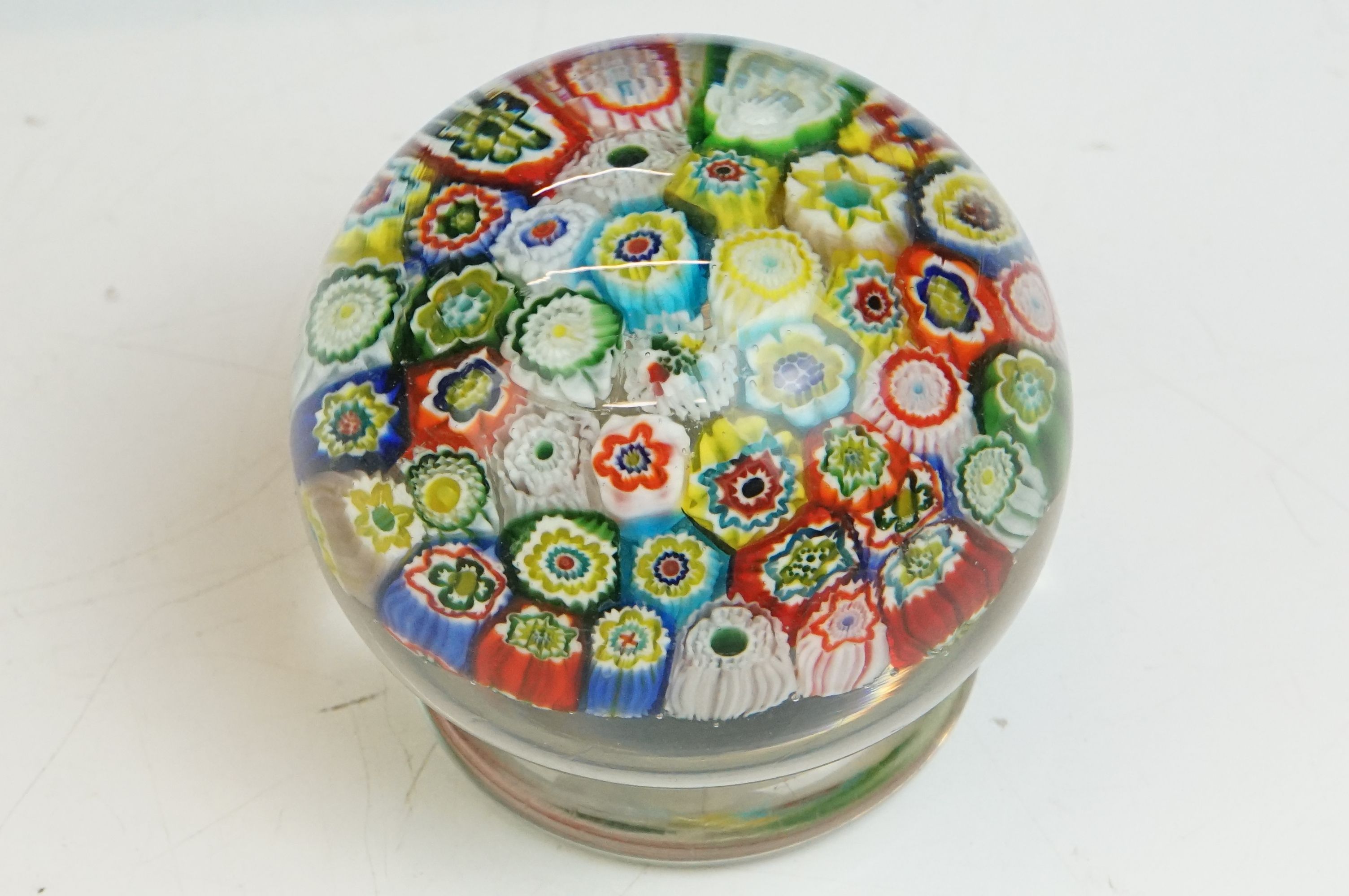 Mixed lot including Four Millefiori Glass Paperweights, Faience Double Inkstand / Standish, - Image 12 of 20