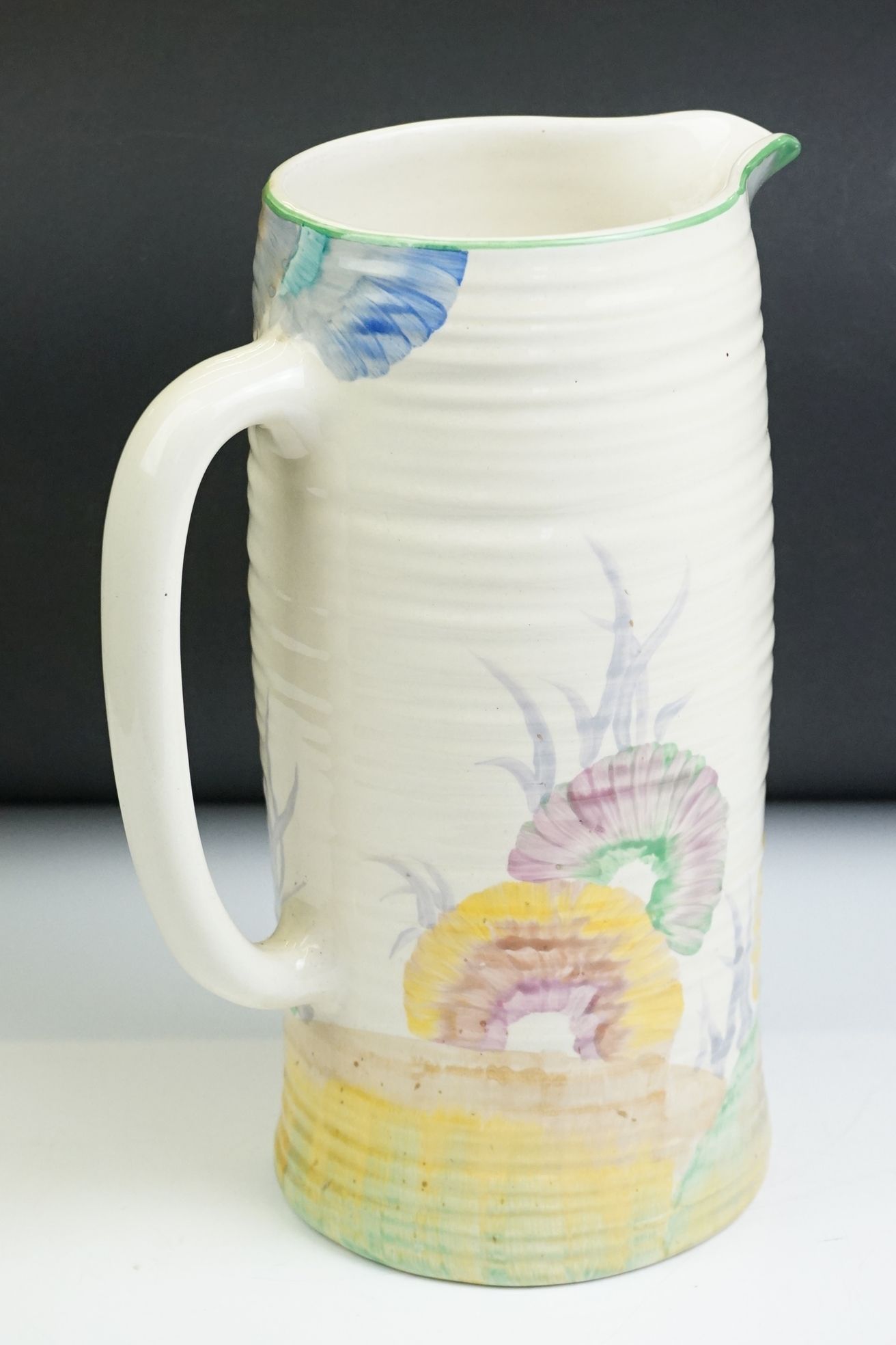 Clarice Cliff for Newport Pottery - A large Bizarre Range ' Rhodanthe ' pattern beer or lemonade - Image 5 of 10
