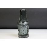 Whitefriars Textured Bottle Vase in Pewter, designed by Geoffrey Baxter, pattern no. 9730, 20.5cm
