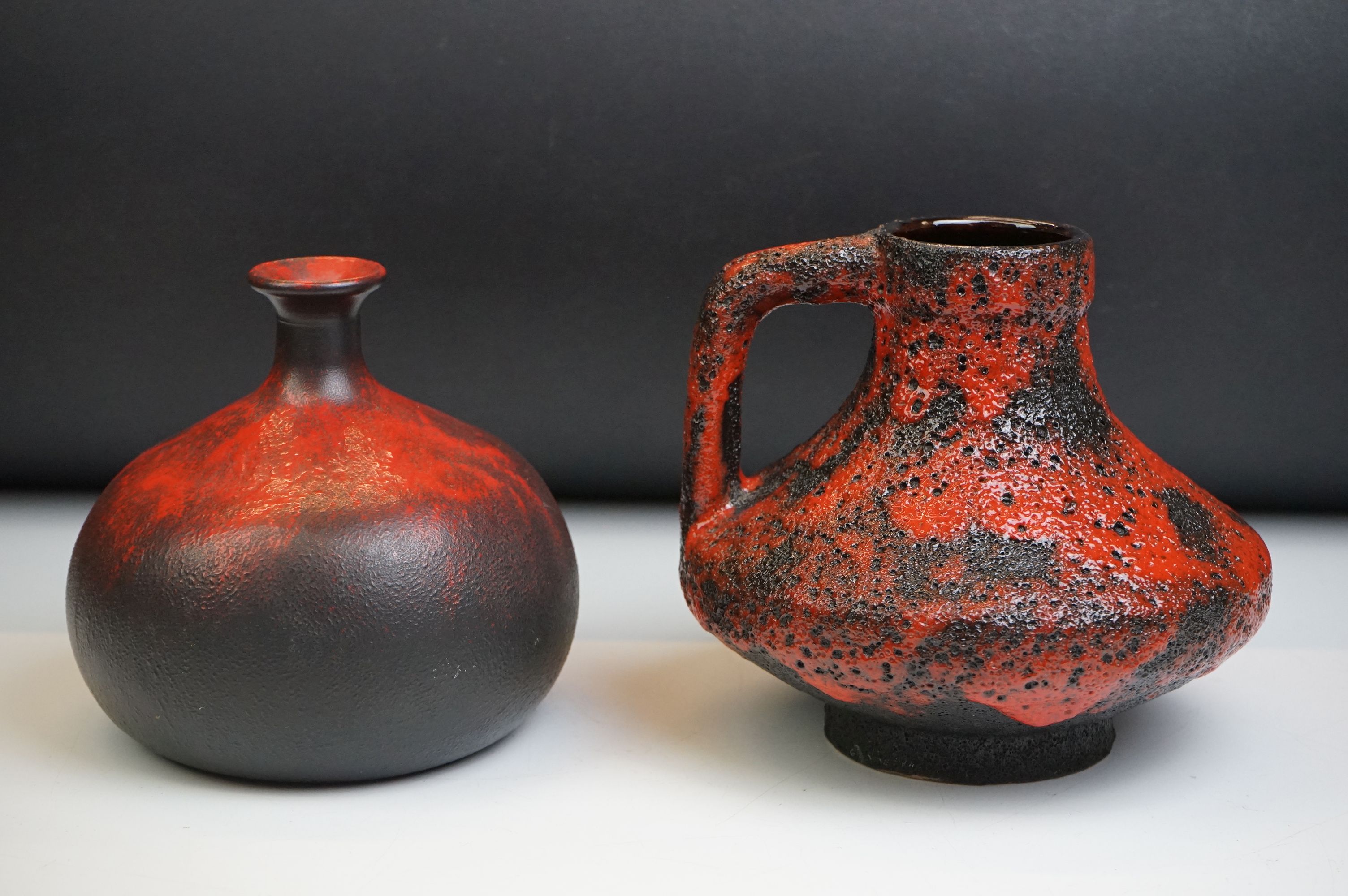 Collection of West German Fat Lava Vases / Jugs, tallest 26cm together with Four other West German - Image 9 of 11