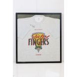 Framed, Glazed and Mounted Signed Bill Wyman's of the Rolling Stone ' Sticky Fingers Cafe ' Grey T-
