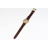 A vintage 9ct gold cased gents wristwatch, marked J.W. Benson of London.