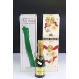 A collection of three bottles of Champagne to include Mercier Brut, Mumm Cordon Vert and Drappier