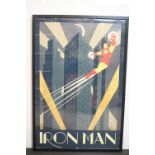 Marvel ' Iron Man ' Poster by Pyramid, 90cm x 60cm, framed