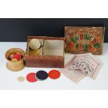 19th century Boxed Jaques of London ' The New Round Game Tiddledy Winks ' with directions leaflet