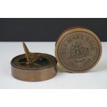 Brass compass and sundial