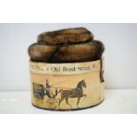 A Simon Charles faux fur hat with Scott's old bond st. hat box.