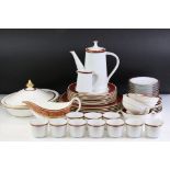 Royal Doulton ' Buckingham ' part Dinner Set comprising Two Tureens (only one with lid), Two Open