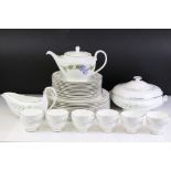 Wedgwood ' Westbury ' Dinner and Tea ware including Gravy Boat and Stand, Twelve Dinner Plates,