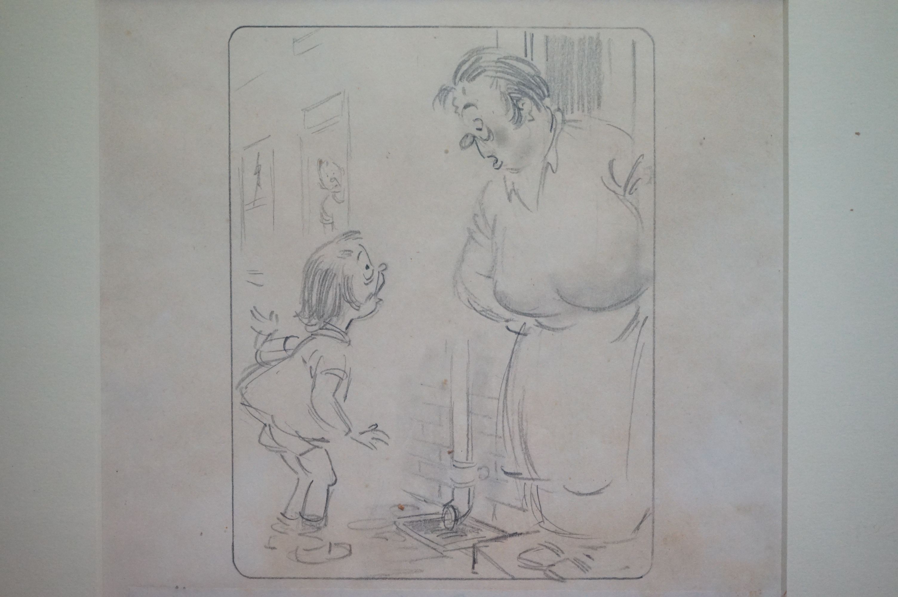 Bamford artist Donald Fraser Gould McGill (1875-1962), an original pencil cartoon study ' Can yer - Image 3 of 9