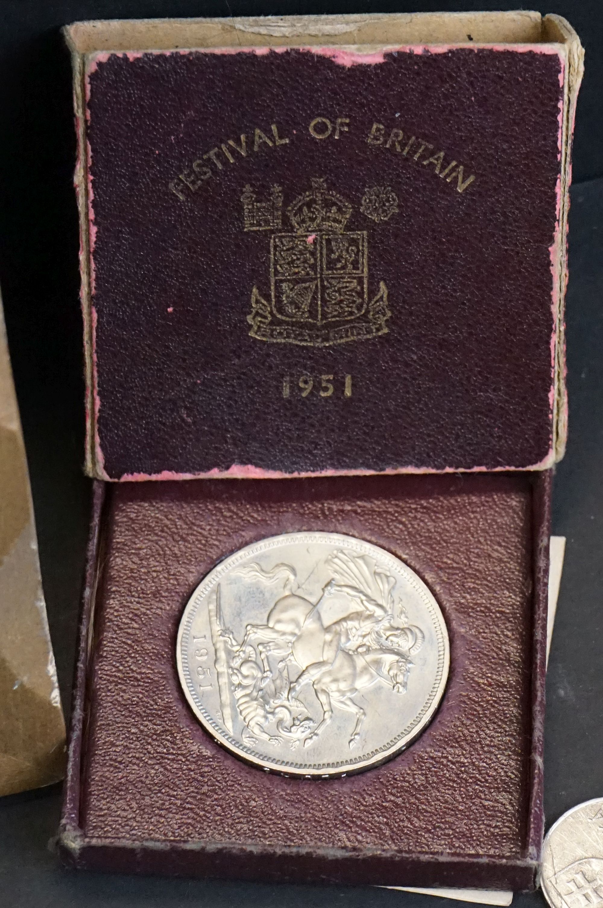 A small collection of British and foreign coins and banknotes to include commemorative crowns, pre - Image 3 of 11