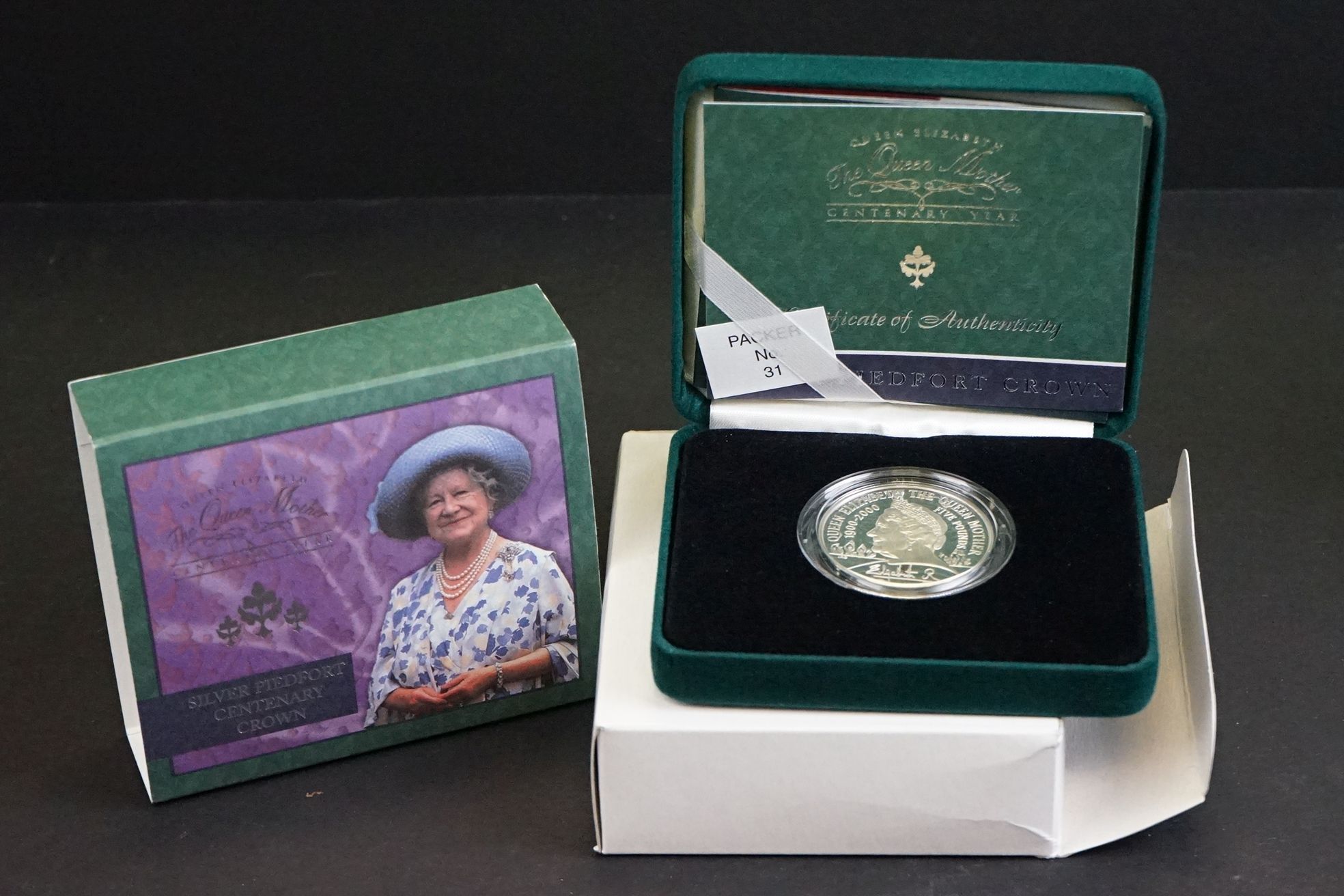 A collection of three Royal Mint United Kingdom silver proof crown coins to include the 2000 - Image 2 of 13