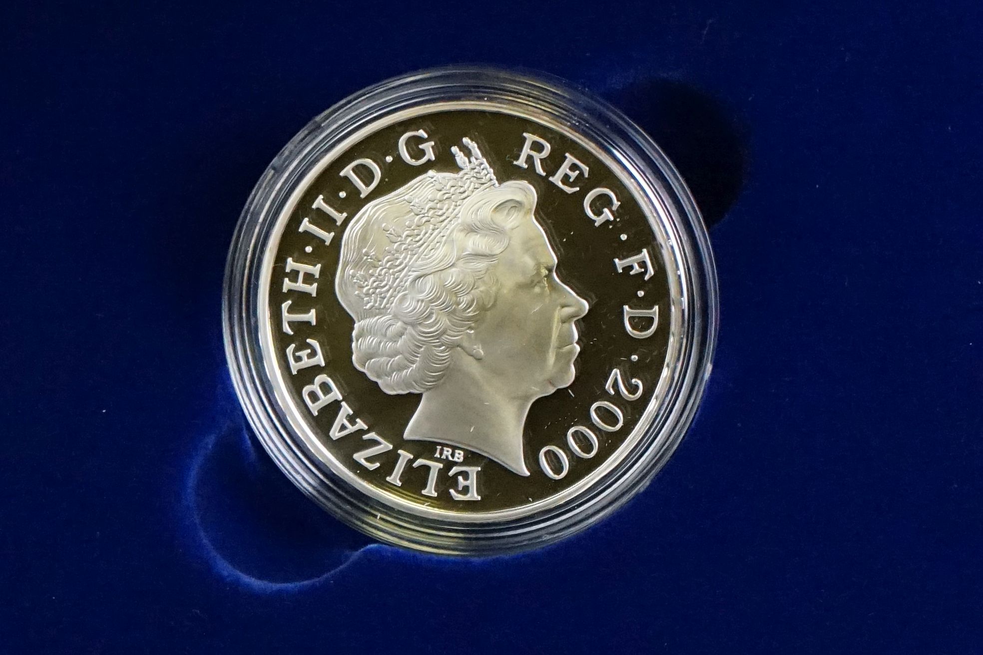 A collection of three Royal Mint United Kingdom silver proof crown coins to include the 2000 - Image 12 of 13