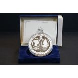 A Birmingham Mint 1987 Britannia silver medal, approx 162.27g fine .999 silver medal, 65mm diameter,