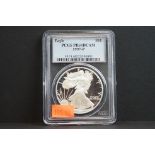 A United States of America 1997 (P) 1oz Fine Silver Dollar, PCS slab mounted, 9913.68/22036891.