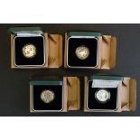 A collection of four Royal Mint United Kingdom silver proof £2 coins to include 2007 300th