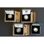 A collection of four Royal Mint United Kingdom silver proof £2 coins to include 2006 Brunel, 1999