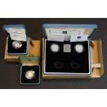 Collection of four Royal Mint United Kingdom silver proof £1 / One pound Coins to include 1983,