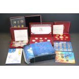 A collection of Euro coin sets to include Germany 2003, Austria 2008, Spain 2003, Malta 2008, Euro