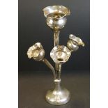 Silver four branch epergne, makers Joseph Gloster Ltd, Birmingham 1919, weighted base, height approx