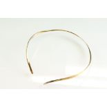 Frank Ahm Danish silver gilt collar necklace, graduated curved form, at widest point approx 7.5mm
