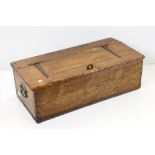 Victorian rustic pine tack box, 87cm long x 28cm high