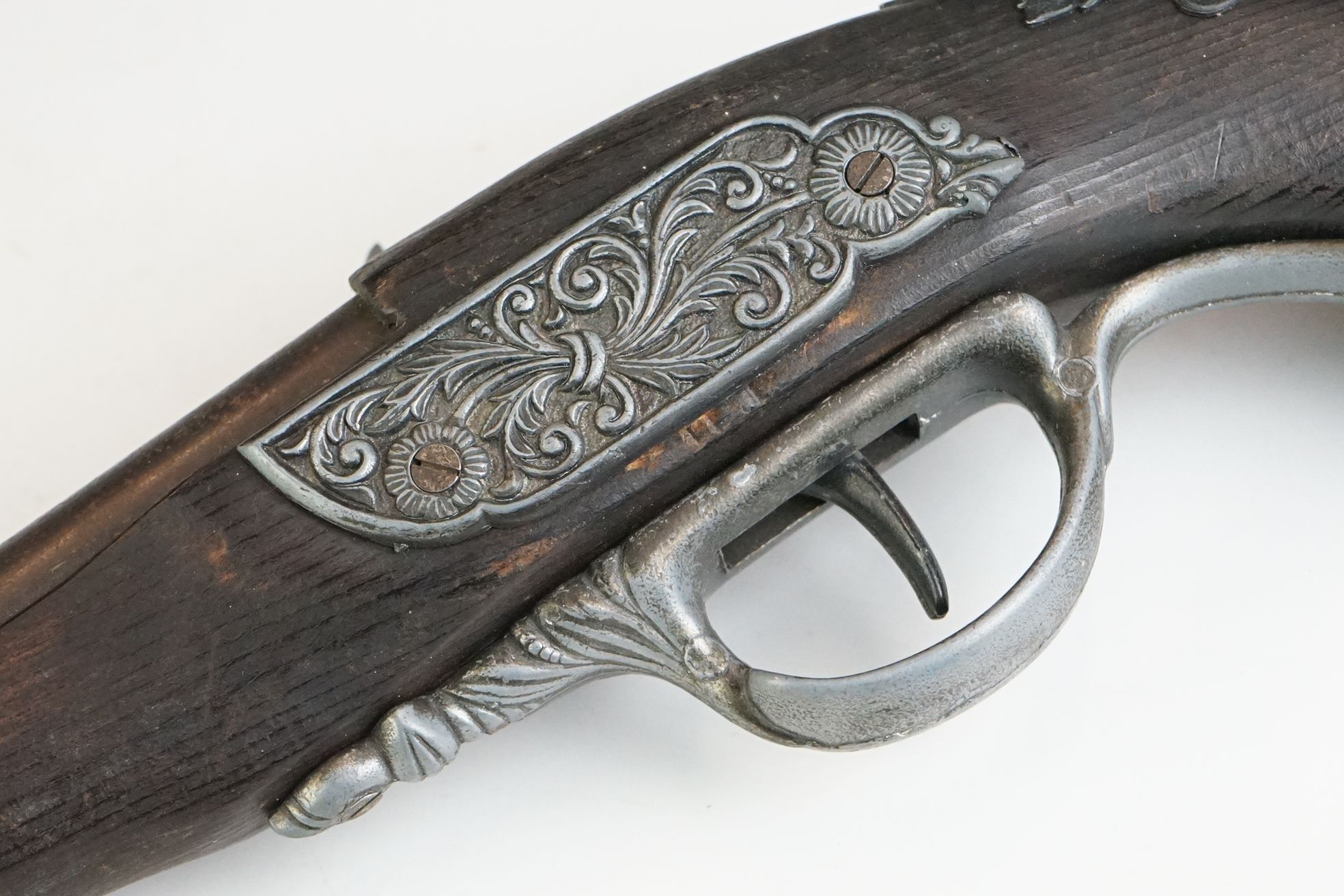 Pair of vintage replica flintlock pistols - Image 4 of 11