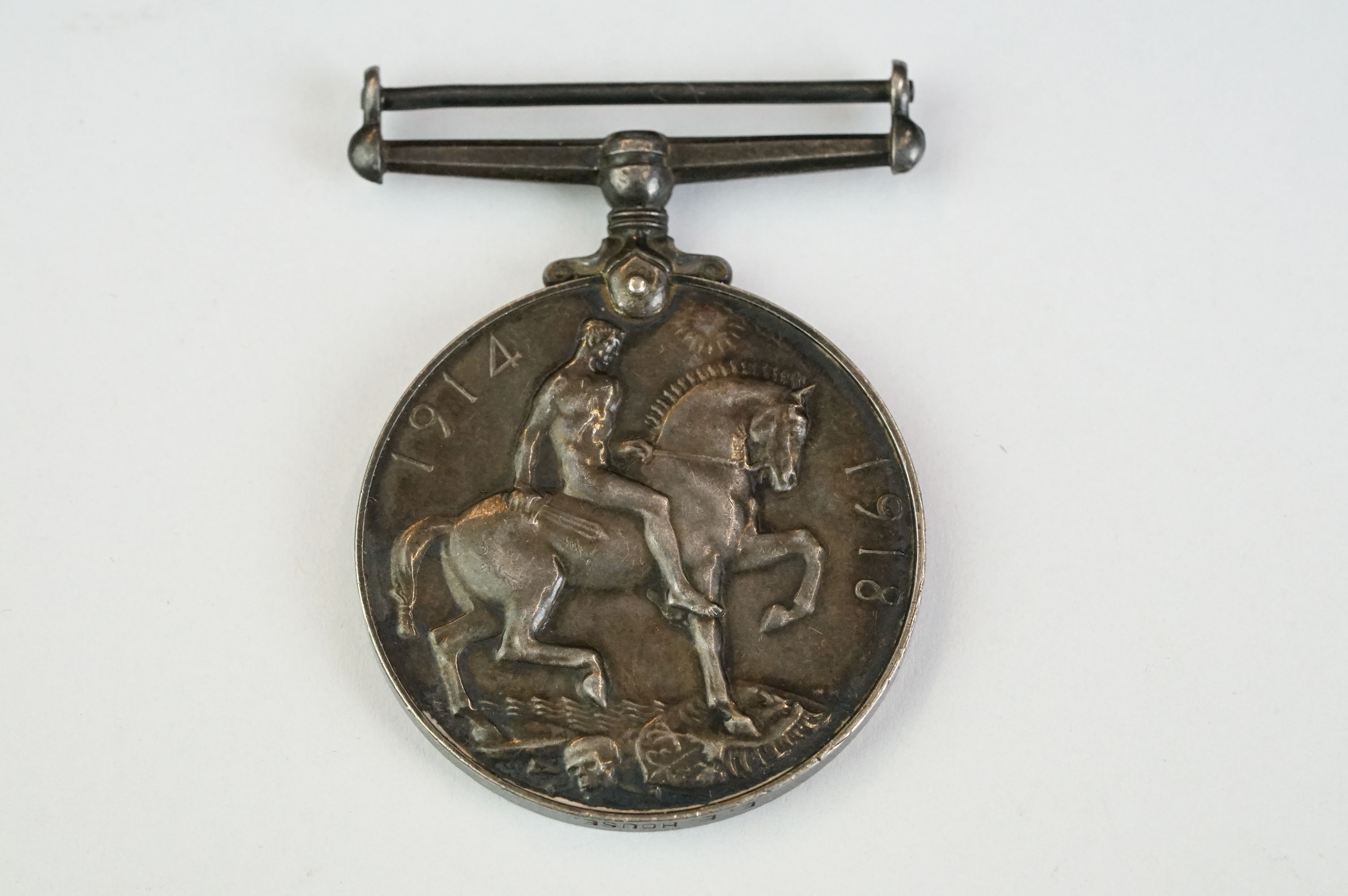 A British World War One full size medal pair to include the Great War of civilisation Victory - Image 3 of 7