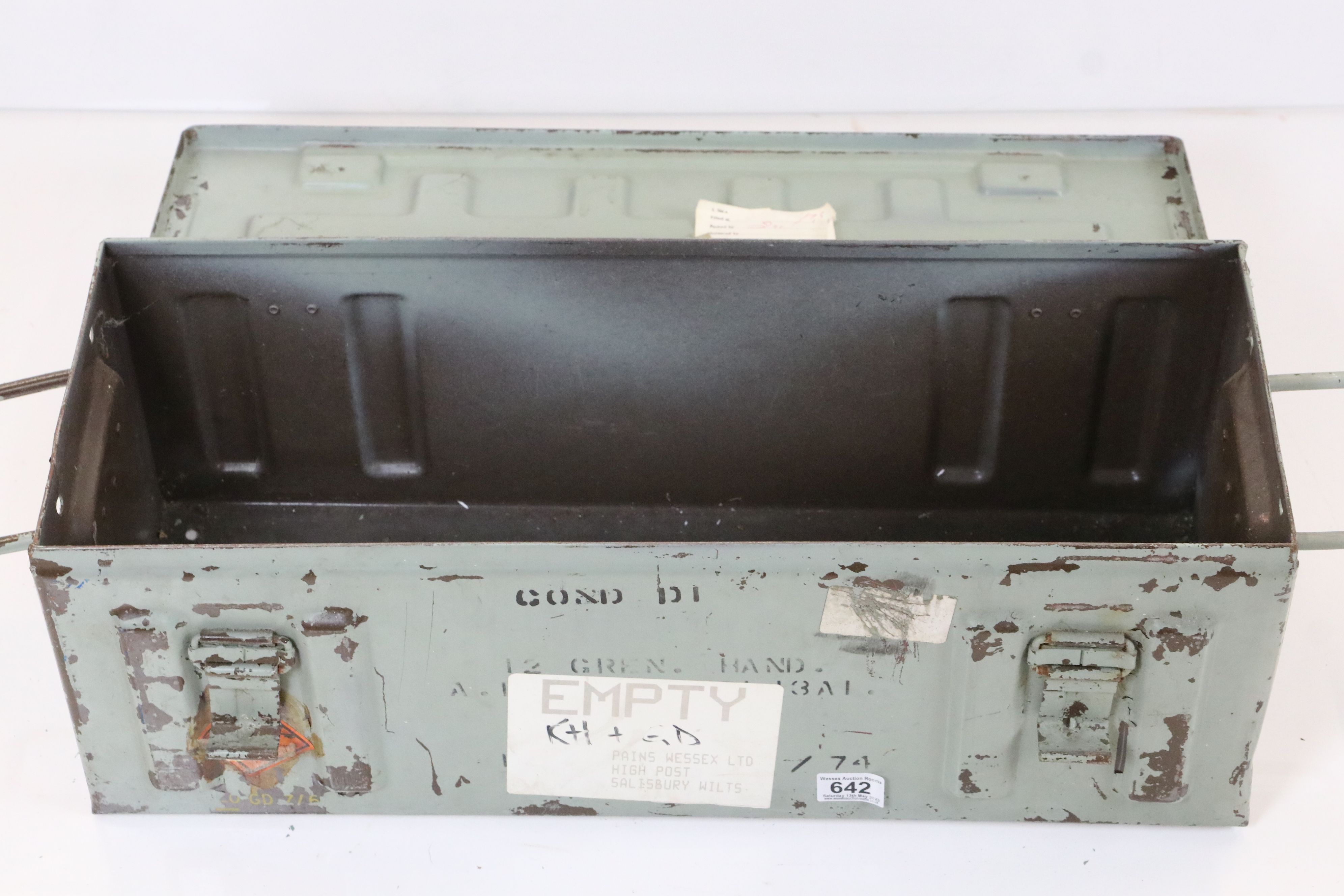 Metal Ammunition's Box, 65cm long x 23cm high - Image 3 of 3