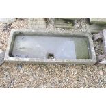 Granite stone trough, 112cm long x 19cm high