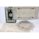 Four Rugs including Marks & Spencer Cream Ground Wool Rug 81cm x 140cm, Turkish Cream Ground Wool