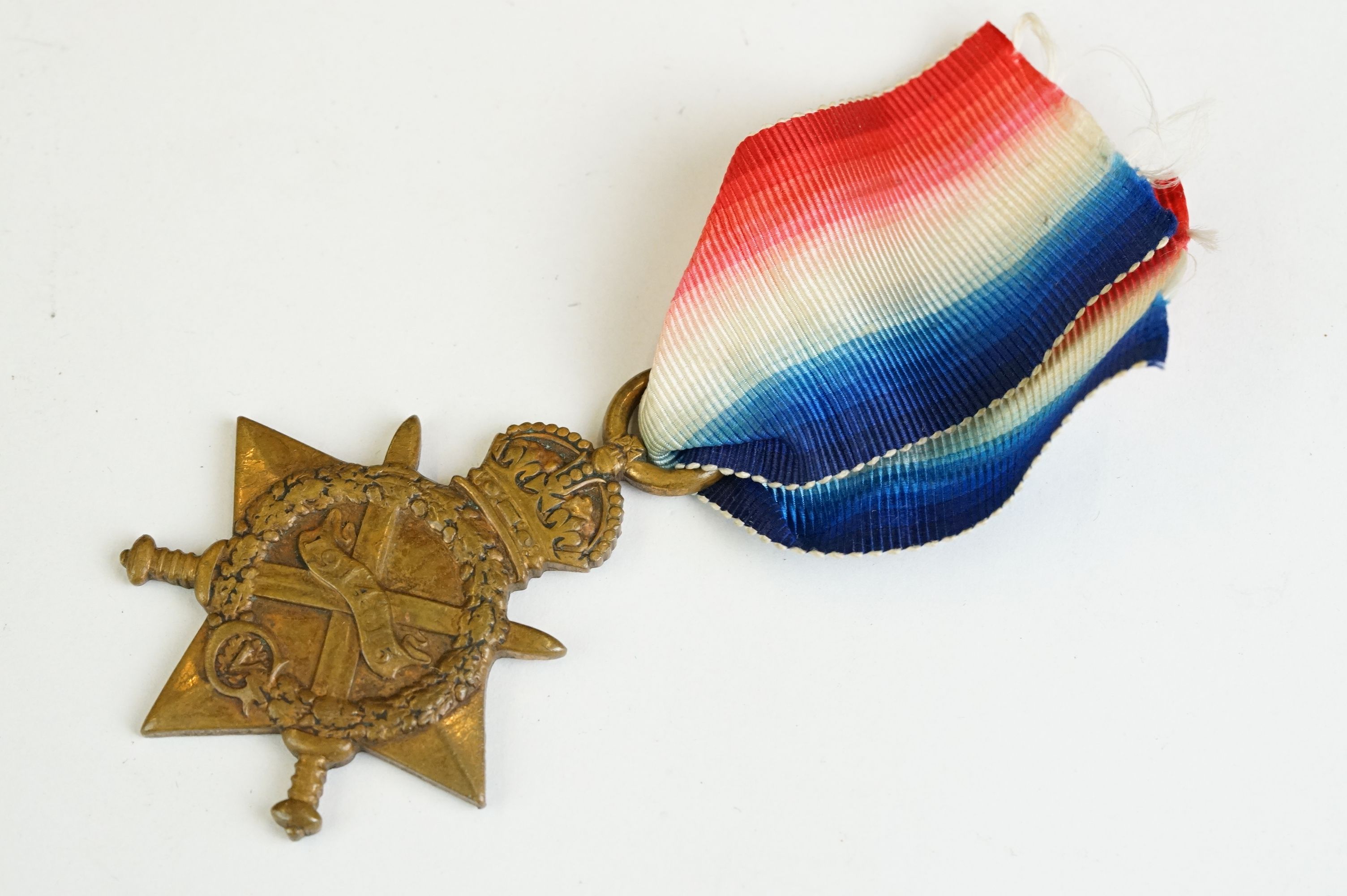 A British World War One full size medal trio to include the 1914-15 star medal, the 1914-18 - Image 8 of 10